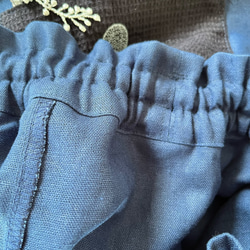 ミナペルホネン　ワッフルchouchoポッケ　明るい紺色　バルーンパンツ　リネンパンツ　L〜LL モンペパンツ 3枚目の画像