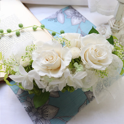 結婚祝い 花 プリザーブドフラワー お祝い 誕生日プレゼント 「アンジュ」 3枚目の画像