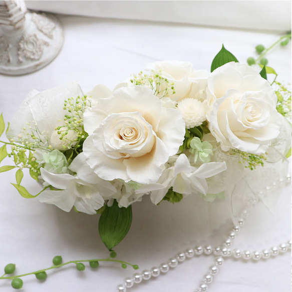結婚祝い 花 プリザーブドフラワー お祝い 誕生日プレゼント 「アンジュ」 1枚目の画像