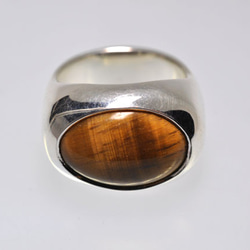 【SILVER925】タイガーアイ　ボリュームリング　Tiger's eye Signet Ring 5枚目の画像