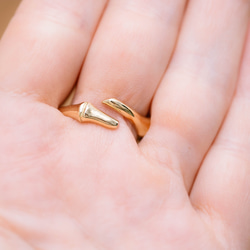 竹珍珠戒指 K18 黃金或鉑金 第8張的照片