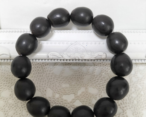 天然素材、ムクロジ（日本産）のブレスレット 内径、約15