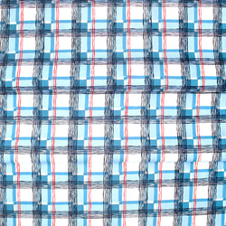 カットクロス Michael Miller Fabrics Kitschy Cocktails Plaid Blue 6枚目の画像