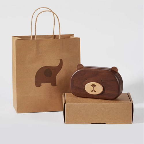 HONEYFIELD クマ柄　ジュエリー　収納ケース　94年　レア クマ柄 旅行用アクセサリーケース 木製 軽量ジュエリーケース