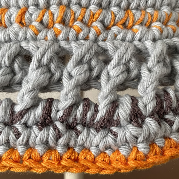 cotton crochet hat -シチガツ　かぎ針編み　帽子　バケットハット 5枚目の画像