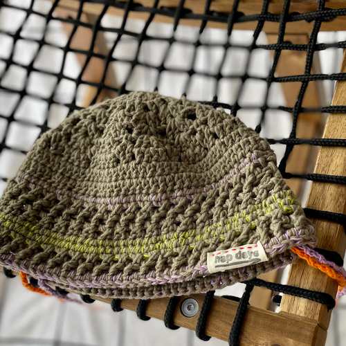 cotton beanie -ロクガツ かぎ針編み 帽子 ビーニー ニット帽