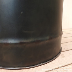 ドラム缶をリメイクしたテーブル 63cm ラウンド 黒 ブラック センターテーブル コーヒーテーブル ローテーブル 木 16枚目の画像