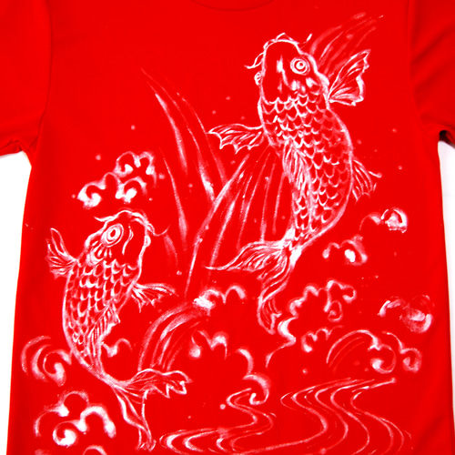 カープ 登り鯉 野球応援グッズ Tシャツ 一点物 Tシャツ njiirokameko