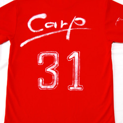 カープ　登り鯉　野球応援グッズ　Tシャツ　一点物 2枚目の画像