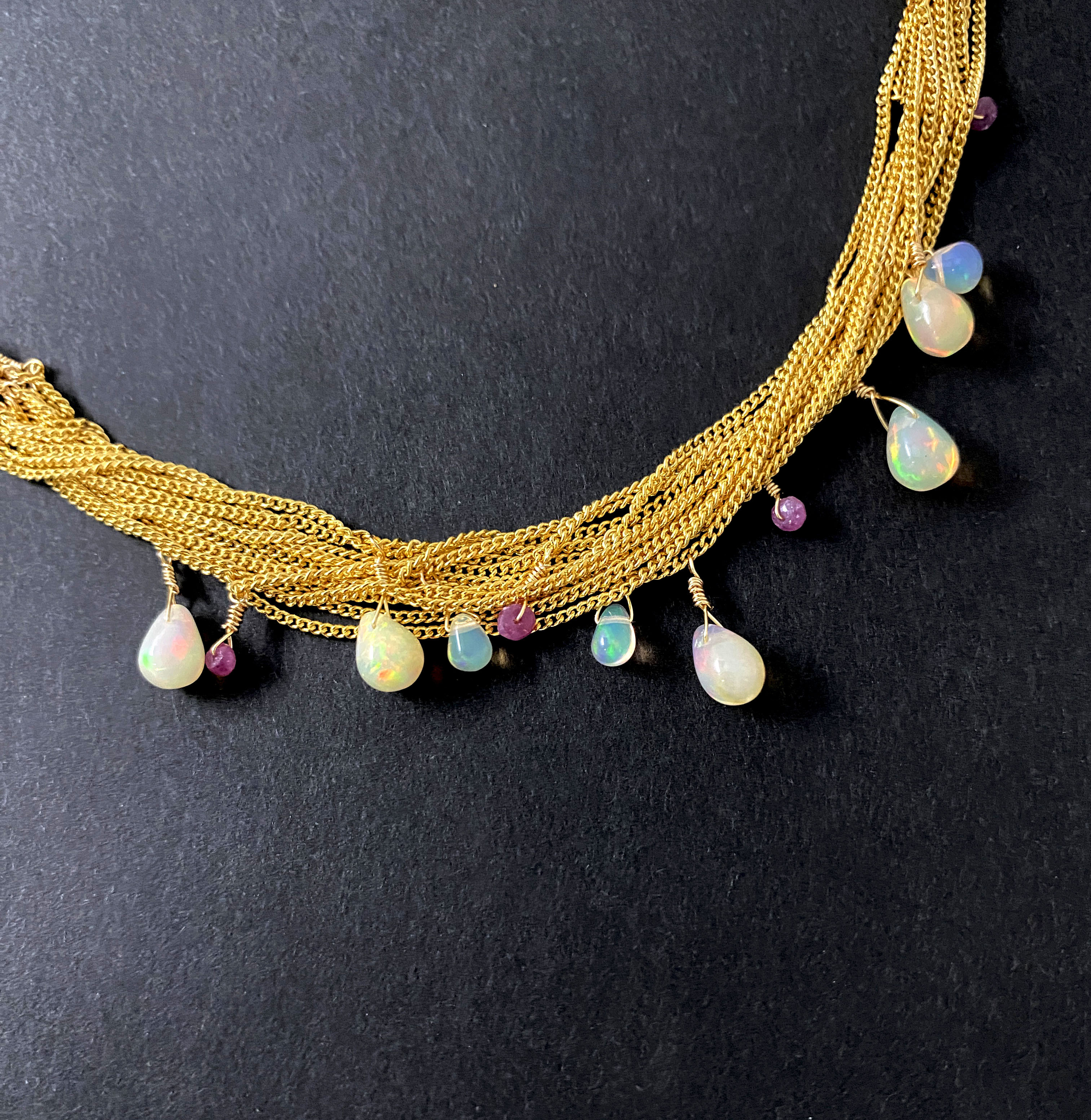 オパール・ルビーブレスレット