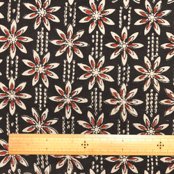 【50cm增量】黑色Kinari日本圖案Bagloo染色印度手工版畫布料棉質 第6張的照片