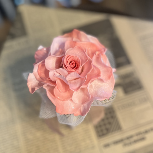 薔薇#トレンド感No. 1 メリアブーケ  ウェディングブーケとブートニアセット 薔薇#トレンド感No. 1 メリアブーケ ウェディングブーケと