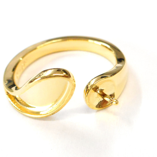 旧☆レジンリング 指輪 ベージュ オレンジ イエロー ゴールド サイズ