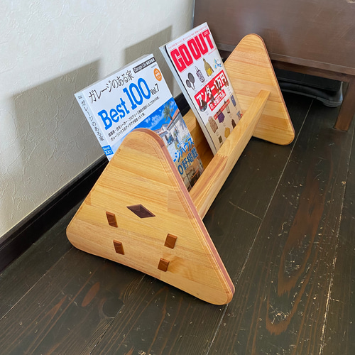 象嵌三角サイドテーブル、花台 【大工の家具】三角シリーズ サイドテーブル