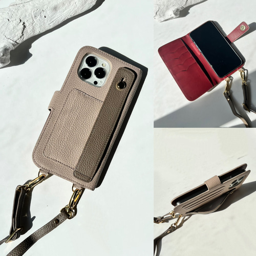 スマホケース iphone 本革 カスタムイニシャル ショルダーバッグ スマホケース iphone 本革 カスタムイニシャル ショルダーバッグ