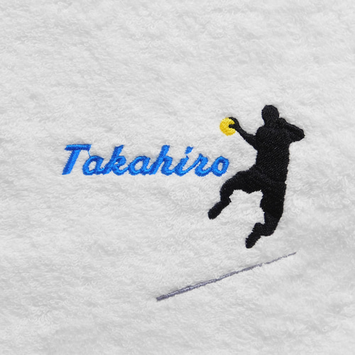 ハンドボールをこよなく愛する方へ お名前刺繍入り今治フェイスタオル