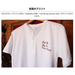 Lサイズ入荷!!【Freaks&co.オリジナル】ヘンリーネックTシャツ／クジラプリント 8枚目の画像