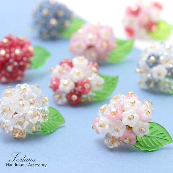 あじさい 紫陽花~color mix 2~(1122) ピアス/ノンホールピアス/樹脂ピアス 1枚目の画像