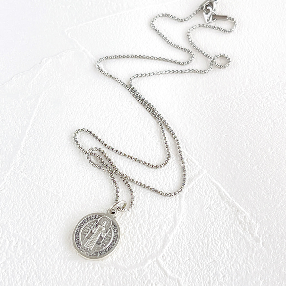 セントベネディクト コイン形 メダイネックレス Silver