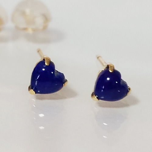 K18 ラピスラズリハートピアス ピアス（スタッド・一粒） VIVIEN 通販 