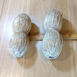大麻細糸　自然素材　植物繊維　無撚り糸　無撚り繊維　ナチュラルカラー　ナチュラル 2枚目の画像