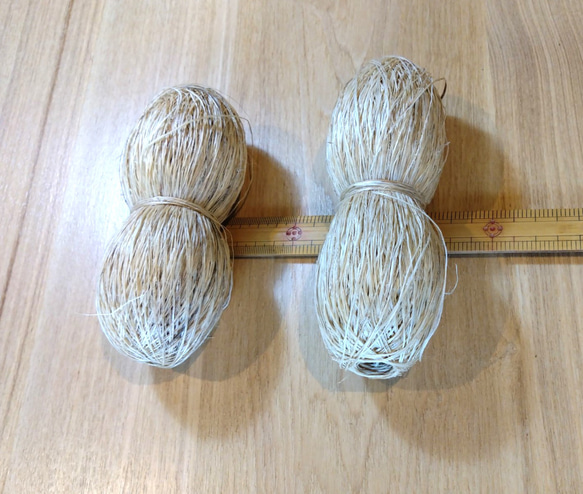 大麻細糸　自然素材　植物繊維　無撚り糸　無撚り繊維　ナチュラルカラー　ナチュラル 2枚目の画像