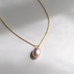 [K14gf] 粉色珍珠項鍊 第2張的照片