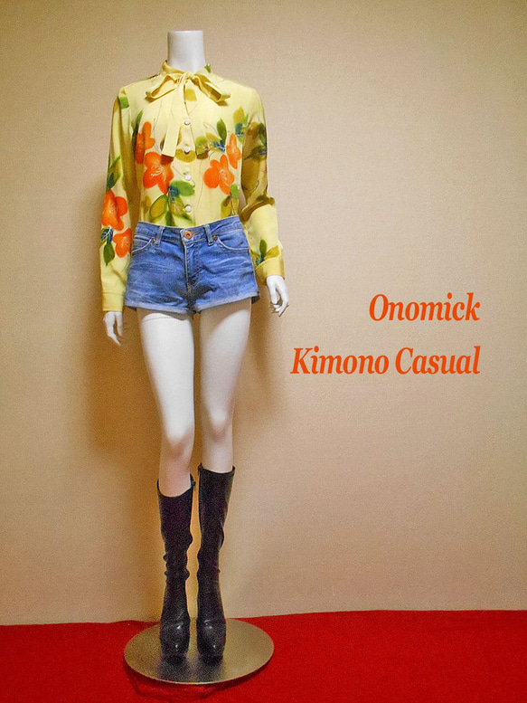 ボーカラーブラウス Bow Collar Blouse LS-284/M 2枚目の画像