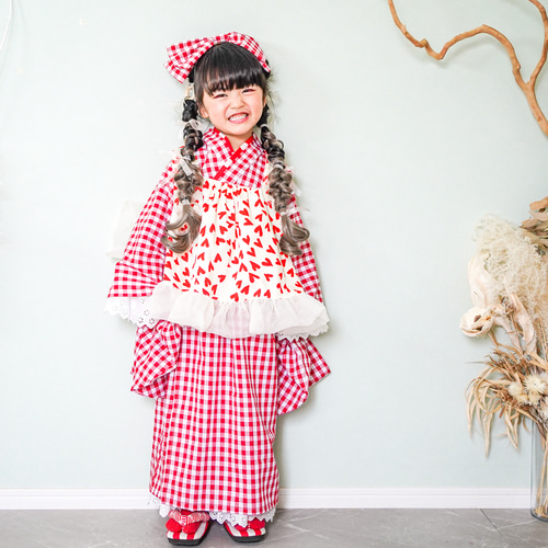 ランダムハート被布エプロン 子供服 HAM-NICO 通販｜Creema(クリーマ 