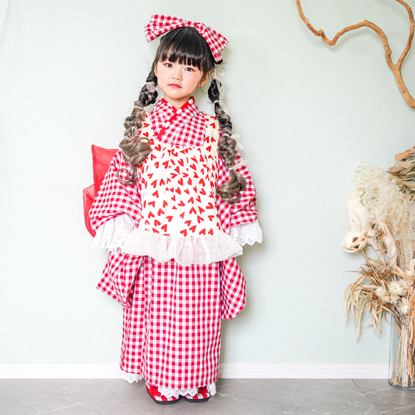 ランダムハート被布エプロン 子供服 HAM-NICO 通販 16151635｜Creema