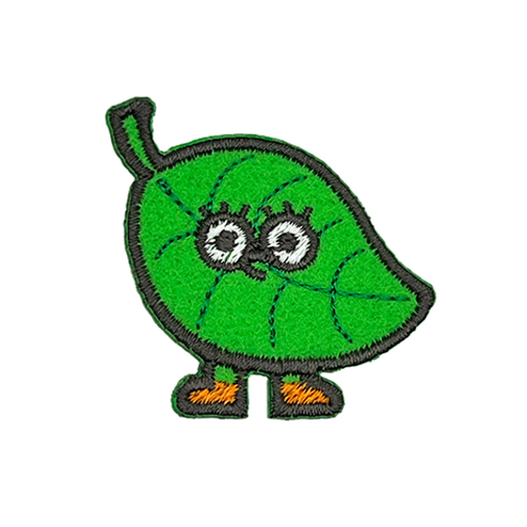 葉っぱちゃん】刺繍ステッカーワッペン ワッペン・アップリケ MONSTER