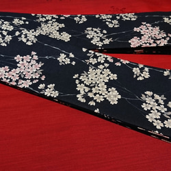 創作帯☆角帯 リバーシブル 桜模様 巾約11cm 2枚目の画像