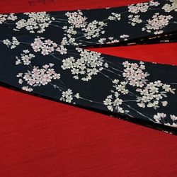 創作帯☆角帯 リバーシブル 桜模様 巾約11cm 5枚目の画像