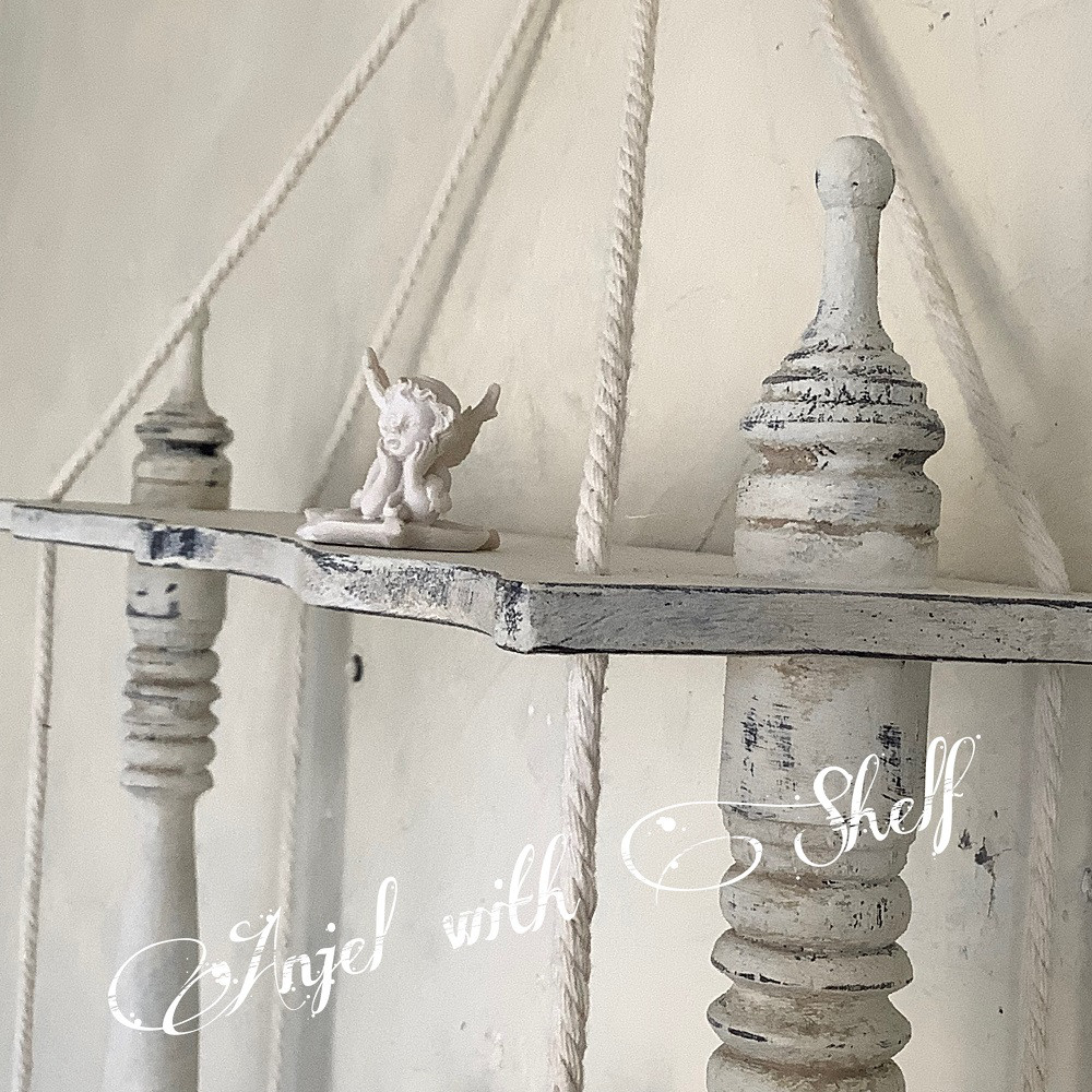 【受注製作】ロープシェルフ・ウォールシェルフ・シェルフ・フレンチシャビー(#3) 23,040円