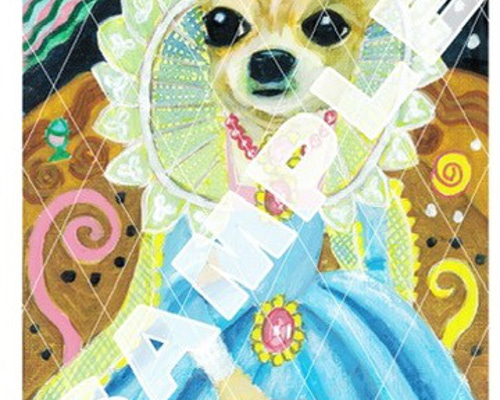 【チワワ】アクリル画 F4 風景画 絵画 チワワ】アクリル画 F4 風景画 絵画