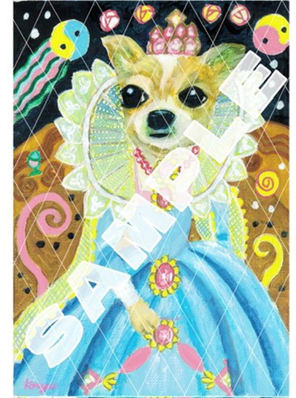 【チワワ】アクリル画 F4 風景画 絵画 チワワ】アクリル画 F4 風景画 絵画