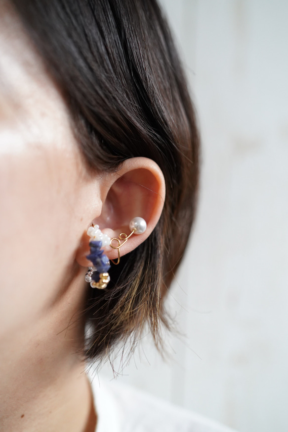 海ぶどう　-earcuff-【片耳】 1枚目の画像