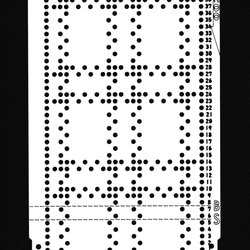 パンチカード【編み機用】 ブラザー/シルバー共用 チェック【002】 2枚目の画像