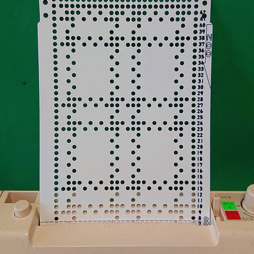 パンチカード【編み機用】 ブラザー/シルバー共用 チェック【002