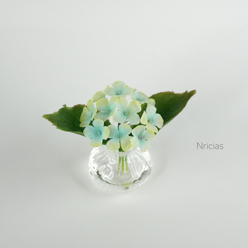 置くだけ♪水替え不要 紫陽花✿クレイフラワーNO.MW A1ーB2G