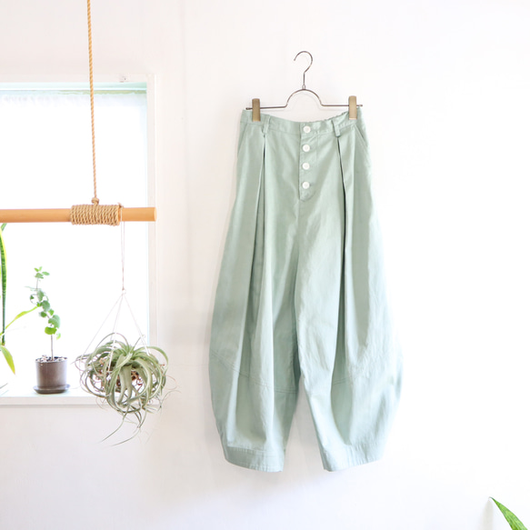 cotton chino squash pants (celadon) 2枚目の画像