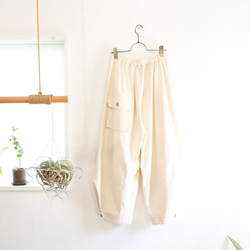 cotton chino squash pants (natural) 3枚目の画像