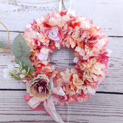 専用　布リース*アンデヌッテ　桜*　毛糸玉リース 刺しゅう糸とかぎ針で編む 12か月の花のリース (applemints) |本
