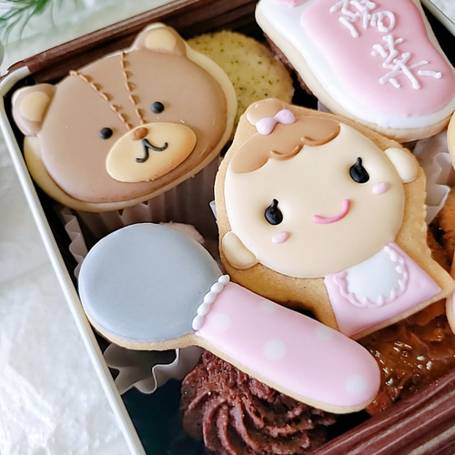 出産祝いクッキー缶(女の子) クッキー CAN-tasticcookies! 通販