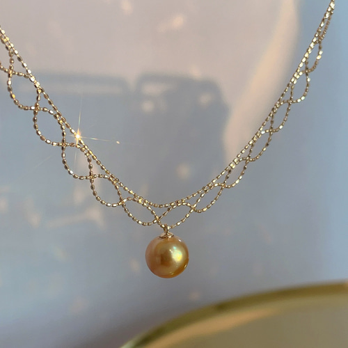 高級】南洋真珠 ネックレス9-10mm k18 ネックレス・ペンダント パール