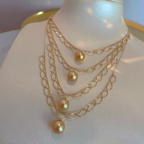 高級】南洋真珠 ネックレス9-10mm k18 ネックレス・ペンダント パール