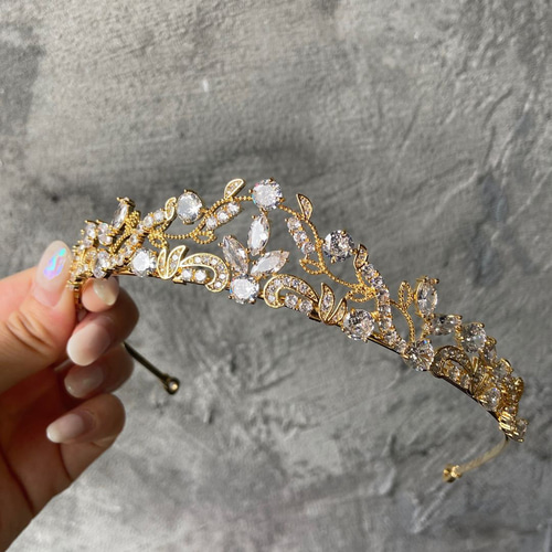フローラルトレリスジルコニアティアラ RT-45|花嫁 結婚式 挙式 フローラルトレリスジルコニアティアラ RT-45|花嫁 結婚式 挙式