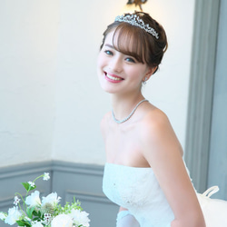 フローラルトレリスジルコニアティアラ(RT-45)|花嫁 結婚式 挙式 ウェディング ブライダル 低い ヘアアクセサリー 4枚目の画像