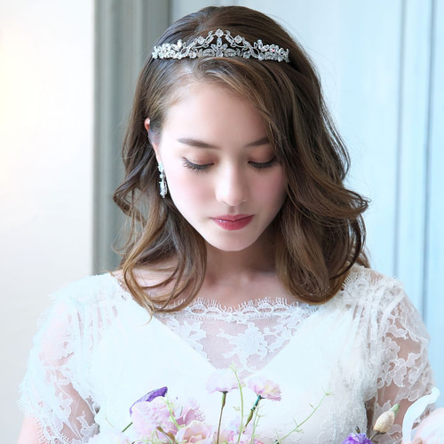 フローラルトレリスジルコニアティアラ RT-45|花嫁 結婚式 挙式 フローラルトレリスジルコニアティアラ RT-45|花嫁 結婚式 挙式