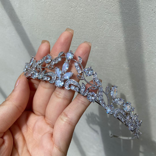 フローラルトレリスジルコニアティアラ RT-45|花嫁 結婚式 挙式 フローラルトレリスジルコニアティアラ RT-45|花嫁 結婚式 挙式